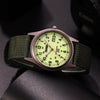 Luminous Military-Style Quartz Wristwatch with Nylon Strap
