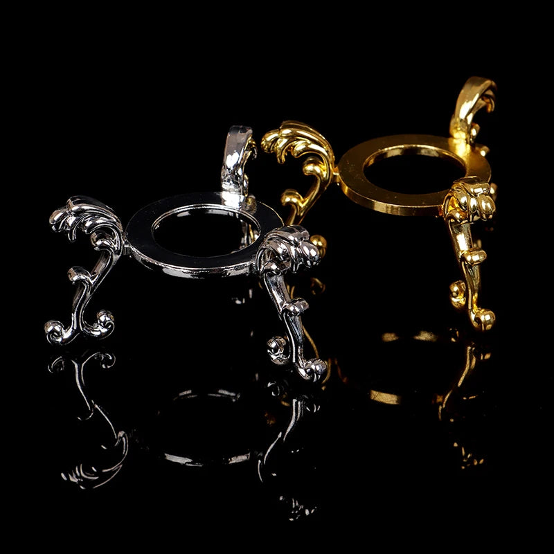 Gold-Plated Crystal Ball Display Stand