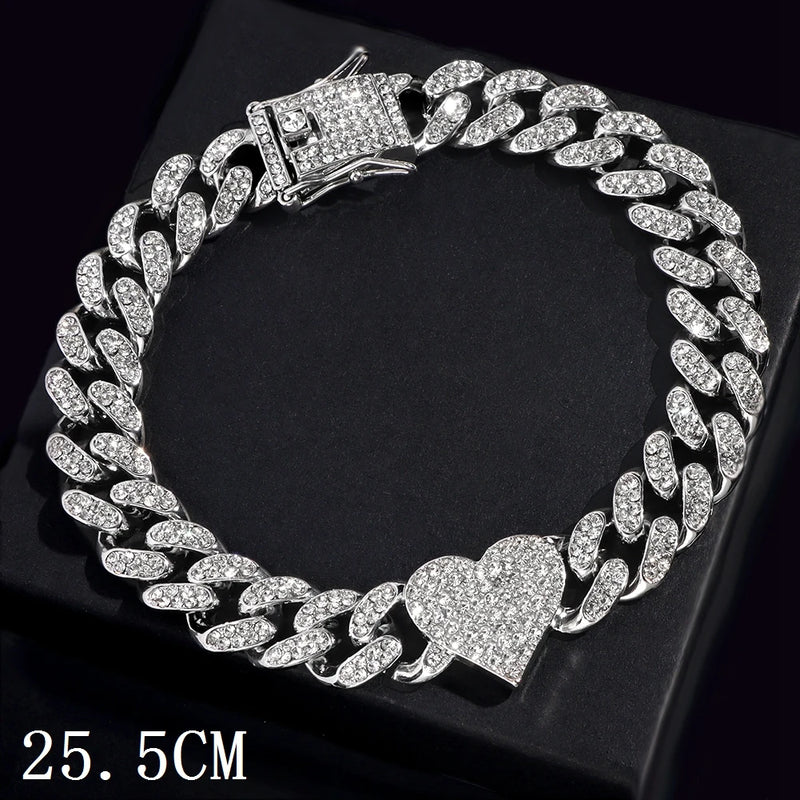 Iced-Out Cuban Link Anklet
