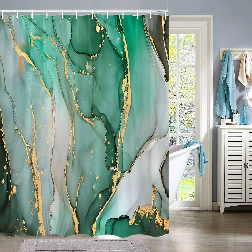 Luxury Marble Abstract Fluid Pattern Shower Curtain