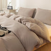 Washed Cotton Duvet Cover – Minimalist Solid Color Bedding
