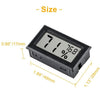 Black mini digital thermometer and hygrometer with an LCD display showing 71.8 degrees Fahrenheit