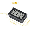 A black mini digital thermometer and hygrometer with an LCD display showing 71.8 degrees Fahrenheit.