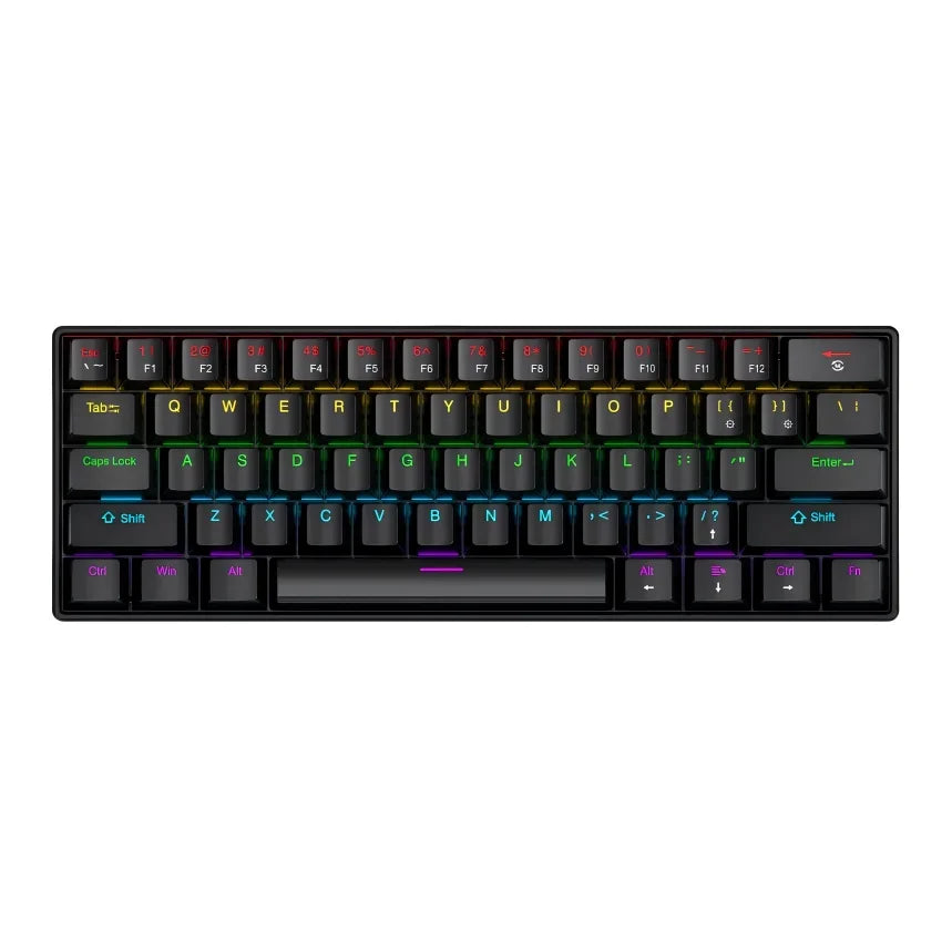 Compact 61-Key Mechanical Gaming Keyboard with RGB Backlighting