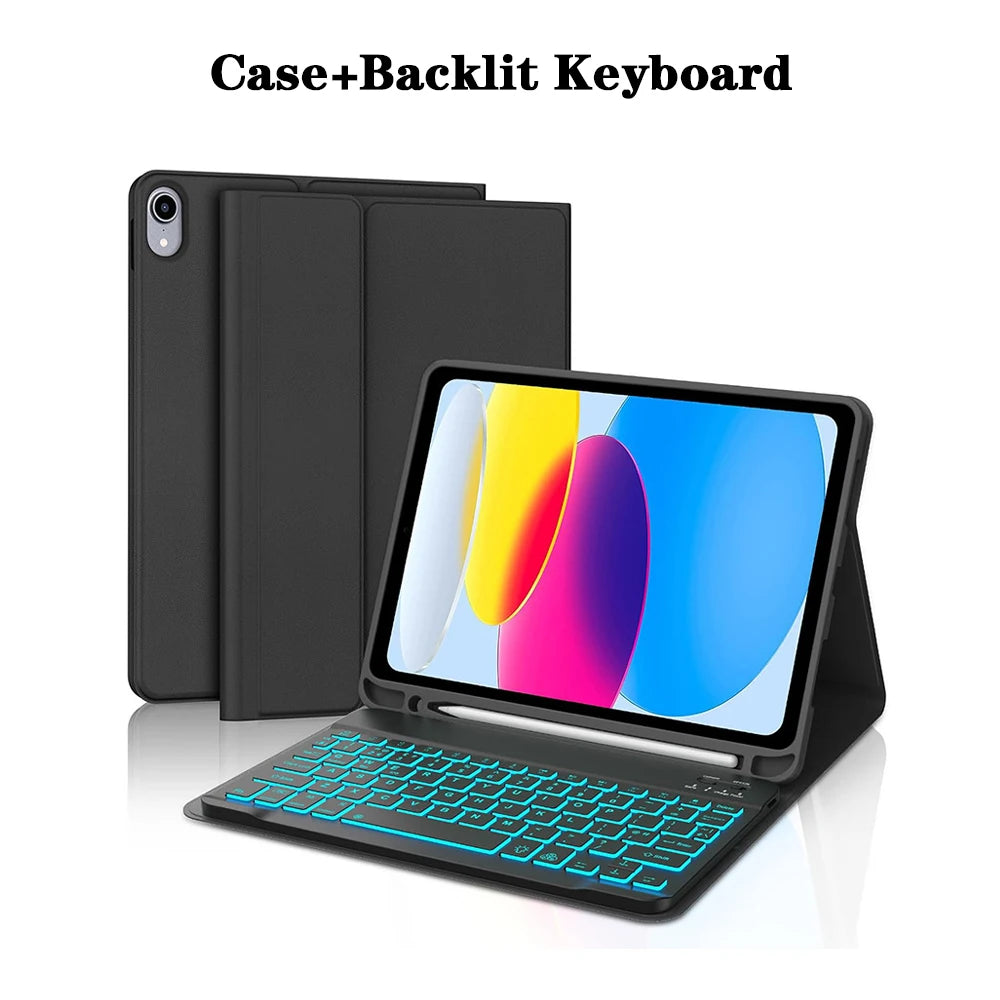 Detachable Keyboard Case for iPad 10th Gen and iPad 11th Gen (A16)