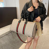 Large Capacity Women's Travel Duffel Tote with Plaid Design