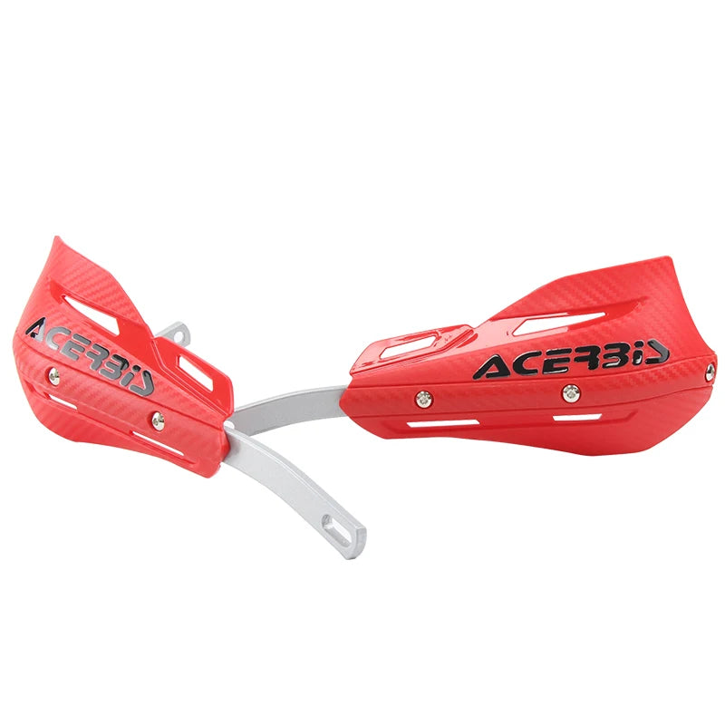 Red Acerbis aluminum motorcycle handguards designed for handlebar protection