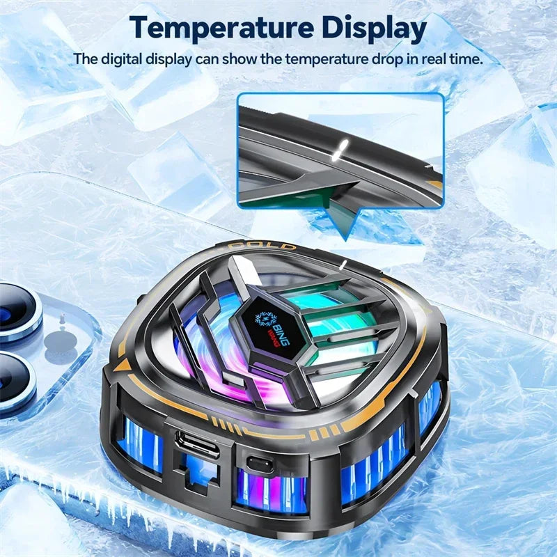 Magnetic Phone Cooler with Temperature Display