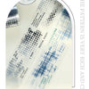 A roll of rich pattern decorative PET washi tape featuring a mottled collage design with geometric lines and text