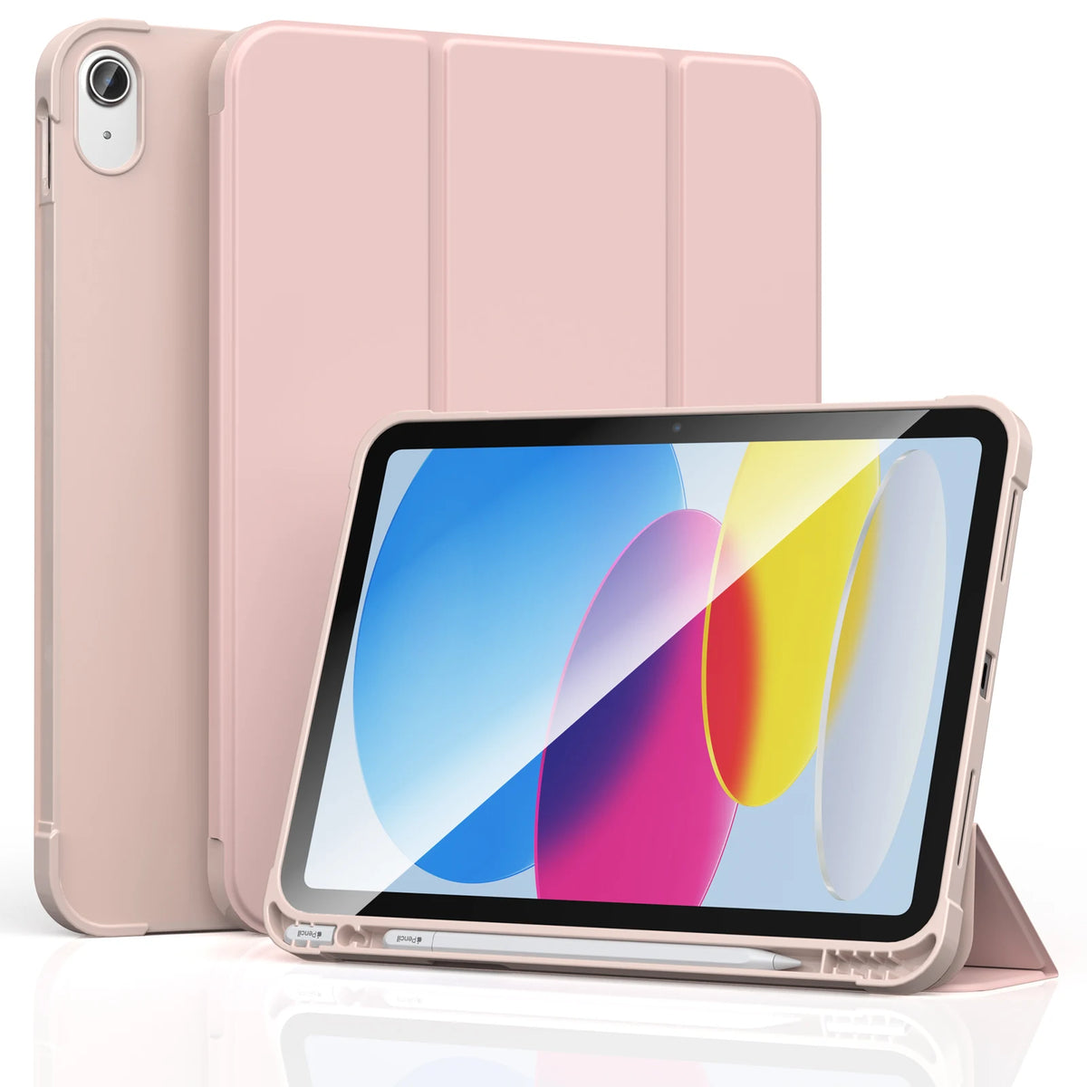 Slim PU Leather Smart Case for iPad 11th Gen (2025) & 10th Gen (2022) with Pencil Holder
