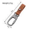 Handcrafted Leather Keychain with Zinc Alloy Ring