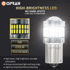 High-brightness LED light bulb with a silver housing and bright white light emitted.
