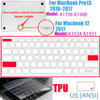 Ultra-thin TPU keyboard cover for MacBook Pro 13 and MacBook 12 models.