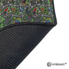 Black gaming mouse pad featuring a vintage city road design with houses and streets.
