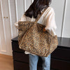 Vintage Leopard Print Canvas Tote Bag