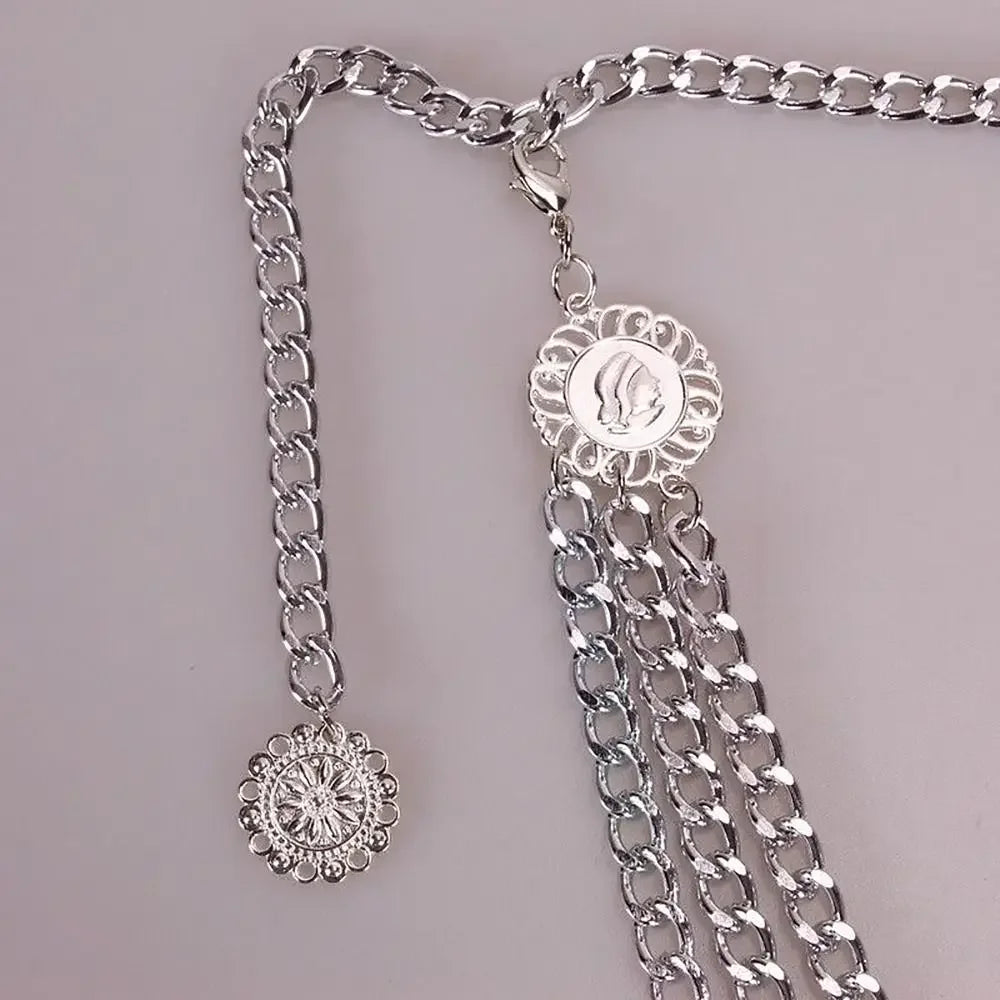 Cinturón de Cadena Corporal Étnico Ajustable para Mujer