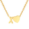 Dainty Heart Initial Necklace