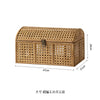 Panier de Rangement en Rotin Vintage avec Couvercle