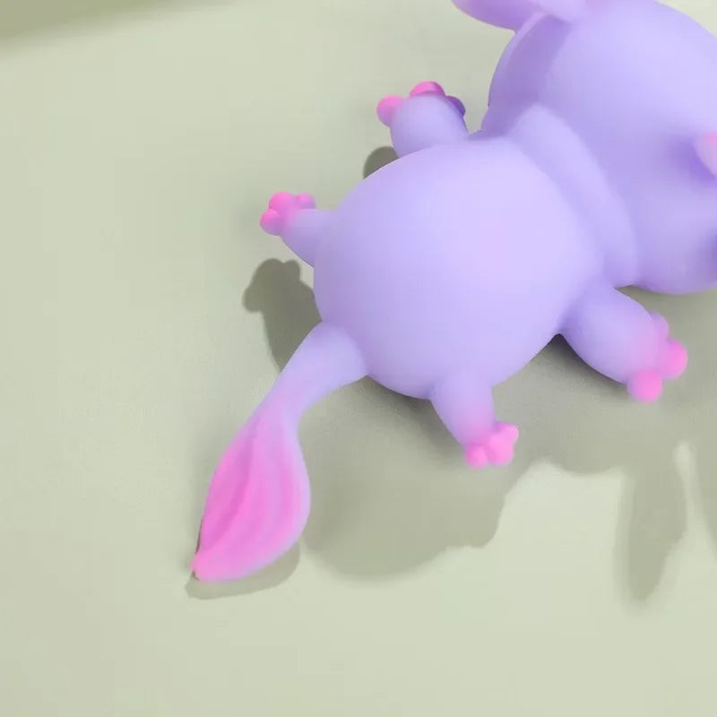 Axolotl Squeeze Ball Stress Relief Toy - Slow Rising Squishy for Kids and Adults