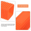 Orange silicone pet hair remover brush used to lift pet hair from animals