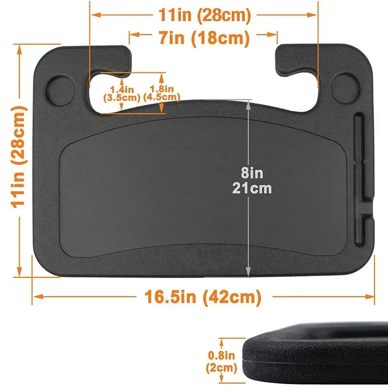 Portable Car Desk Mount for Steering Wheel - Laptop & Dining Tray