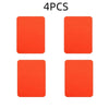 Four square orange iron-on fabric patches for clothing repair or DIY decor