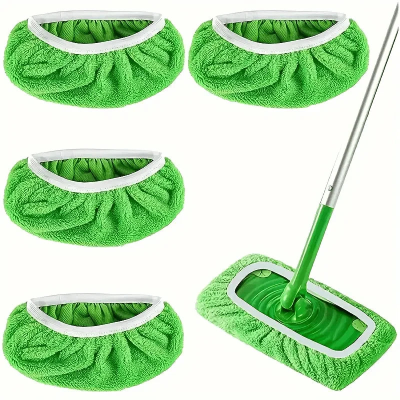 Set wiederverwendbare Mikrofasertücher und Wischmopp für die Haushaltsreinigung