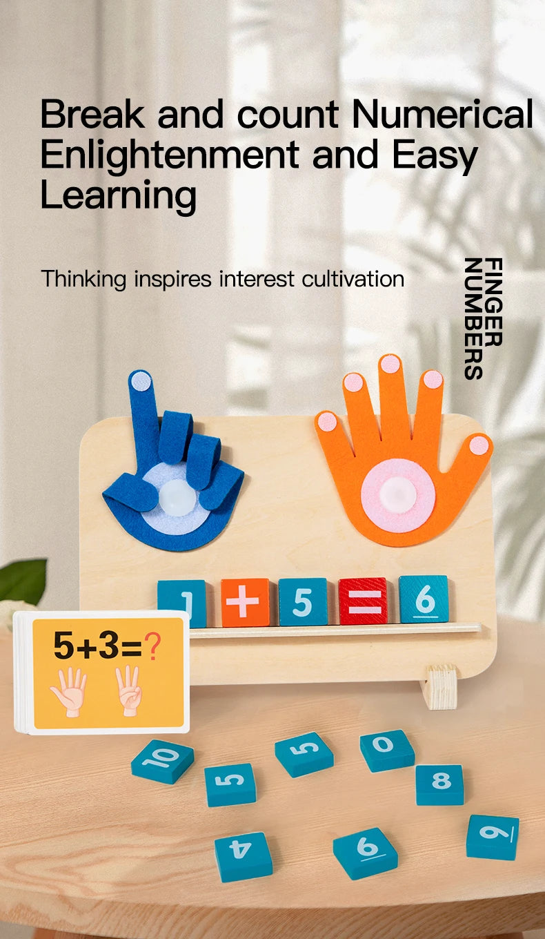 Wooden Finger Counting Math Toy for Kids