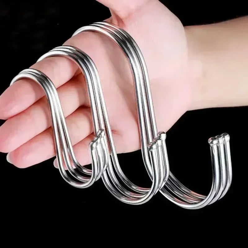 Stainless Steel S Hooks for Kitchen, Bathroom & Organizing