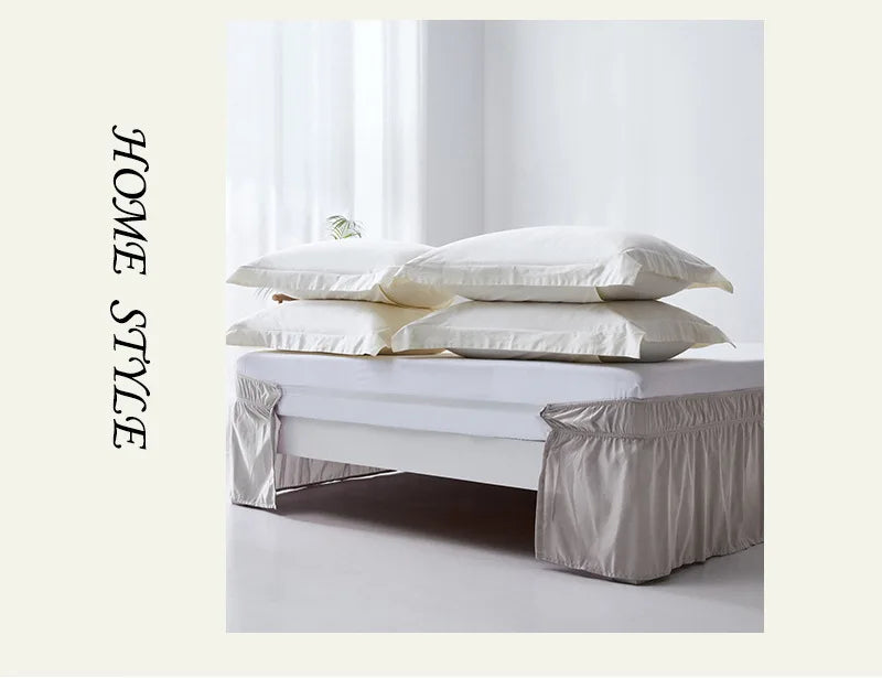 Ruffled Microfiber Bed Skirt with Split Corners