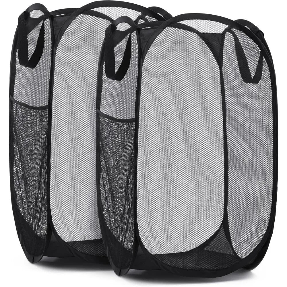Collapsible Mesh Laundry Basket with Handles