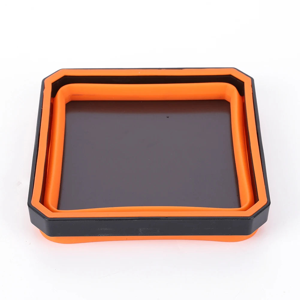 Collapsible Magnetic Parts Tray with Silicone Bowl