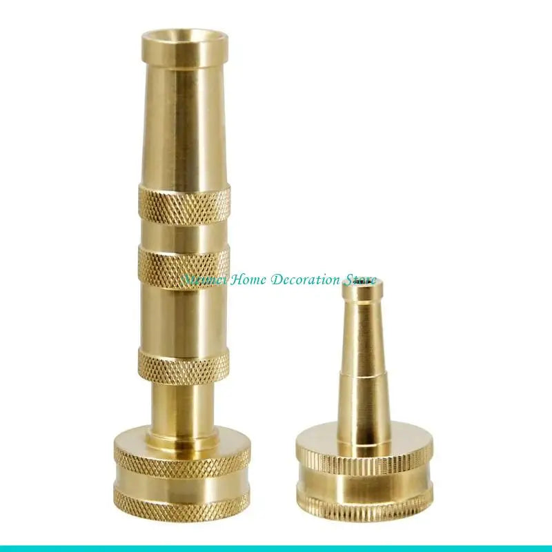 Heavy-Duty Brass Adjustable Garden Hose Nozzle Set