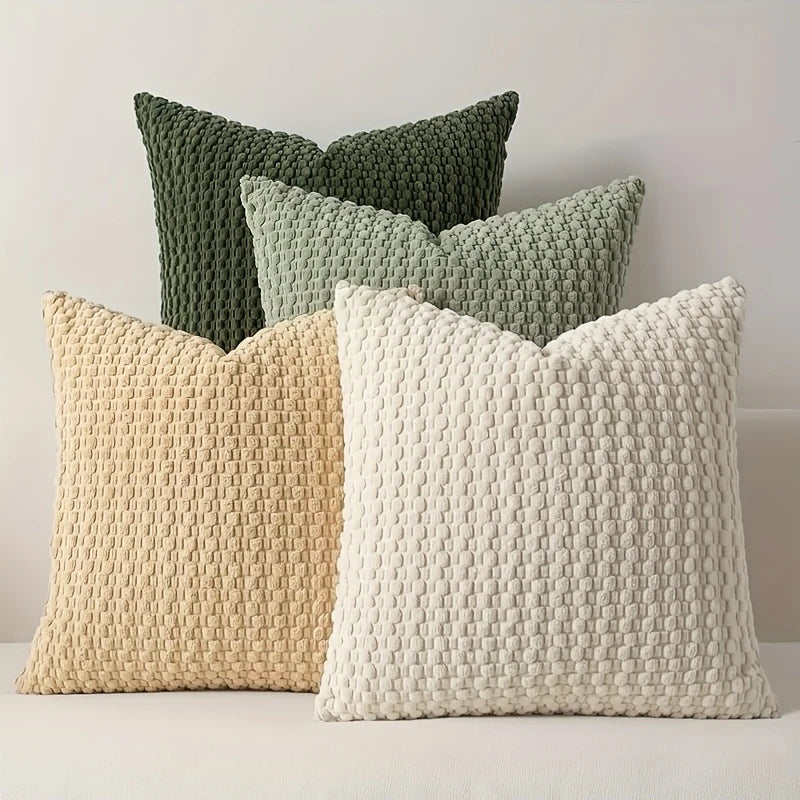Modern Corduroy Cushion Covers with Hidden Zipper