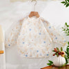Waterproof Long-Sleeve Baby Bib with Catch-All Pocket