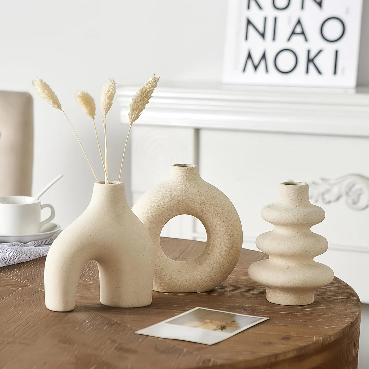Bohemian Ceramic Vase Set for Home Decor