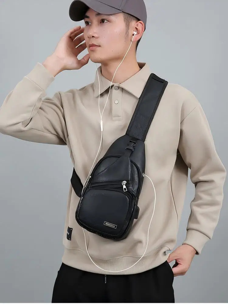 Vintage PU Leather Crossbody Satchel Bag