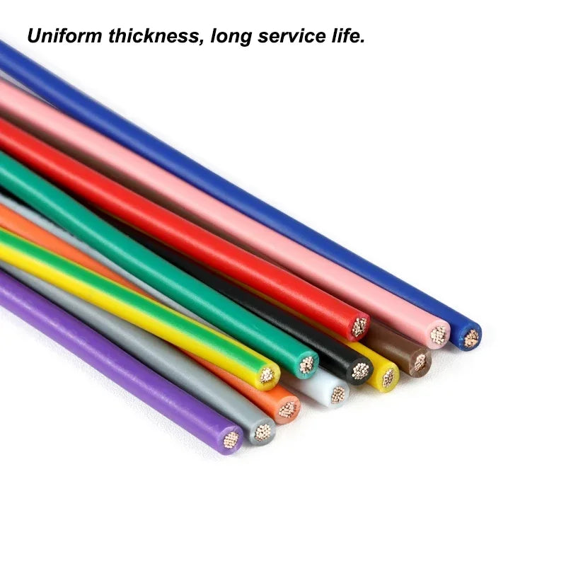 12-Color Tinned Copper Hookup Wire for DIY Projects