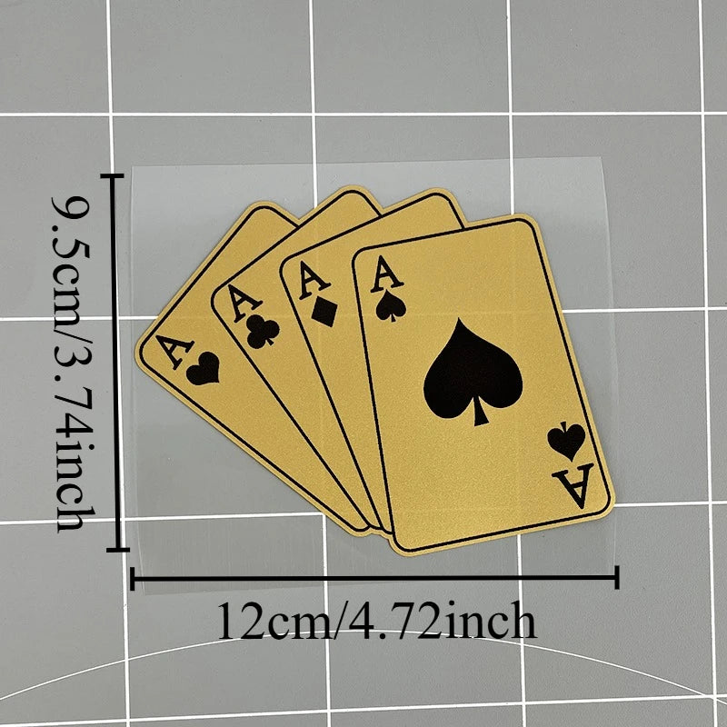 Poker Card Vinyl Decal for Motorcycles & Cars