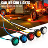 Bundle of round LED side marker lights in white, green, blue, red, and amber colors for trucks and trailers