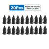 A set of 20 black tire repair nails for fixing wounds within 0.1-3mm.