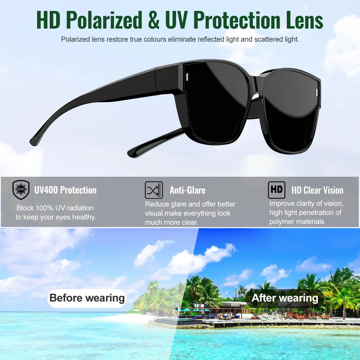Polarized Over-the-Glasses Sunglasses