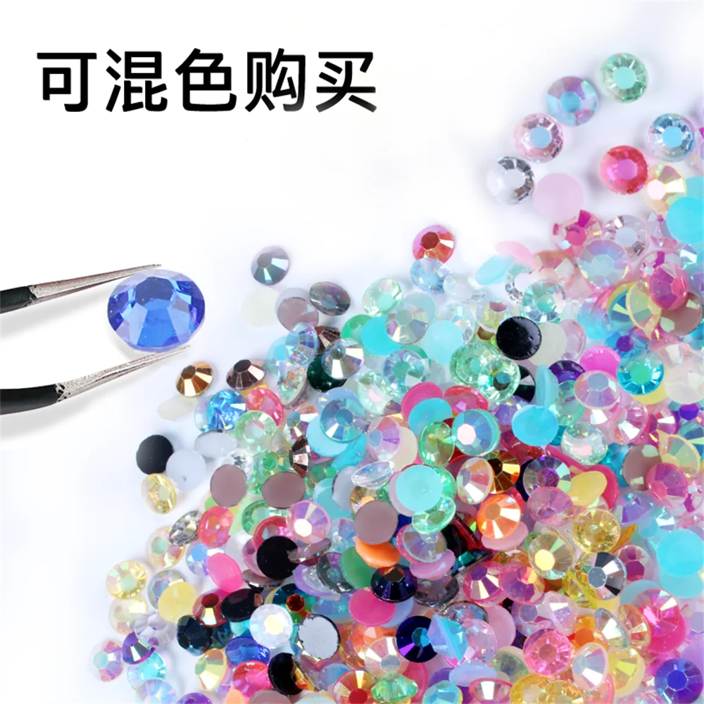 Jelly AB Flatback Resin Rhinestones (2-6mm)