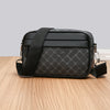 Men's Casual PU Leather Shoulder Bag with Zipper Pockets
