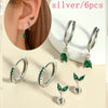 Moon-Shaped Stainless Steel Flatback Earrings