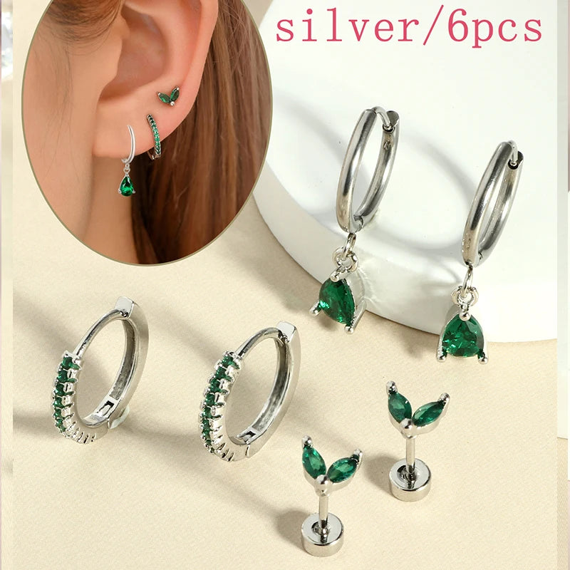 Moon-Shaped Stainless Steel Flatback Earrings