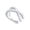 Sterling Silver Cross Ear Cuff with Zircon