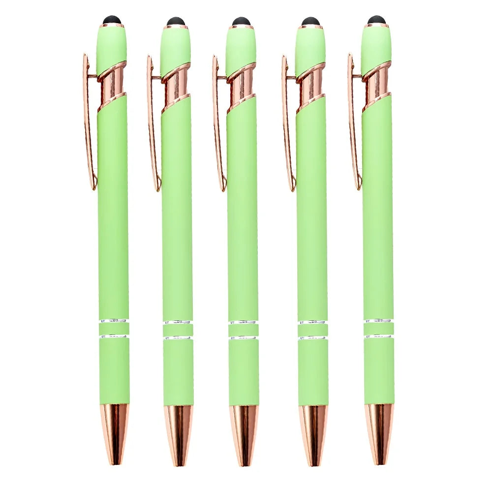 2-in-1 Stylus Pen with Retractable Ballpoint – Pack of 5