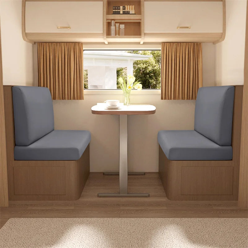 Stretchable RV Dinette Cushion Cover Set - 2 Piece Bench & Backrest Protector