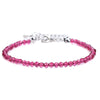Natural Stone Bead Bracelet with Adjustable Lace-Up Closure